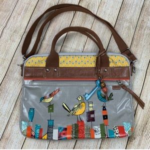 Fossil Key Per City Birds Laptop Bag